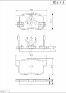 Комплект гальмівних накладок, дискове гальмо