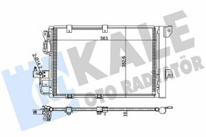 KALE OPEL Радиатор кондиционера Astra G,Zafira A