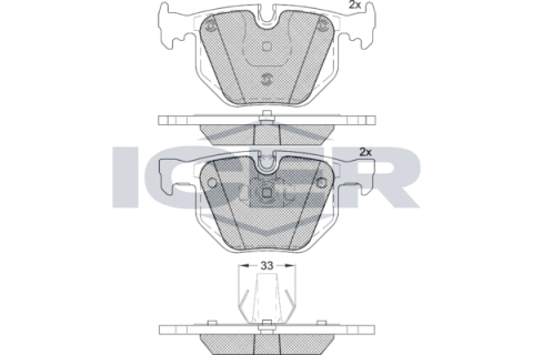 Колодки тормозные (задние) BMW 7 (E65/E66/E67) 01-08/X5 (E70) 06-13/X6 (E71/E72) 08-14