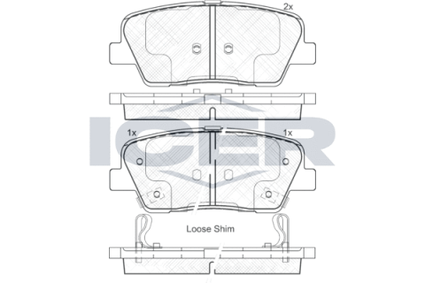 Колодки тормозные (задние) Hyundai Santa Fe II/III/IV 06-/Genesis/Kia Sorento II/III 09-/Stinger 17-