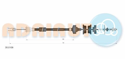 ADRIAUTO PEUGEOT Трос сцепления 205 Diesel, GT