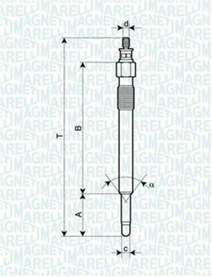 MAGNETI MARELLI Свеча накала LAND ROVER DEFENDER,DISCOVERY,RANGE ROVER I,II [062900020304]