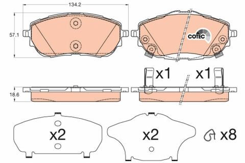 Колодки тормозные (передние) Toyota Auris II/Corolla 12- (Bosch)