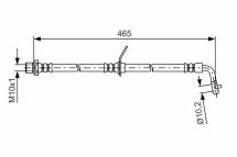 Шланг тормозной задний левый TOYOTA AVENSIS -03