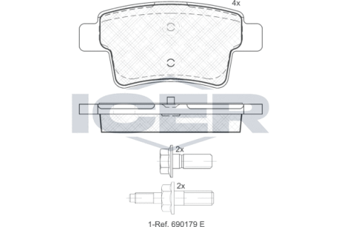 Колодки гальмівні (задні) Citroen C4 Picasso/Grand Picasso 06-13/Peugeot 408 10-