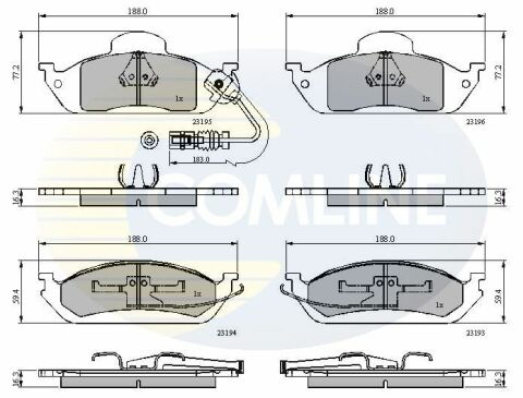 CBP1911 Comline - Тормозные колодки для дисков