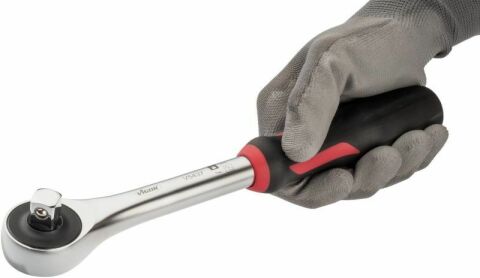 Тріскачка 1/2" ротаційна 72 зубця 288 мм з поворотною ручкою на 360°