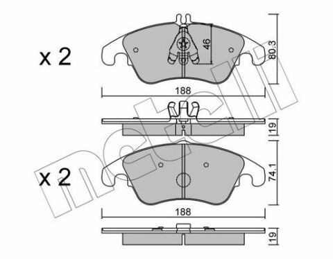 Колодки тормозные (передние) MB C-class (W204/C205) 07-/E-class (W212/C207) 09-