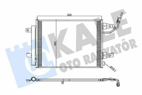 KALE MITSUBISHI Радиатор кондиционера Colt VI,Smart Forfour 04-