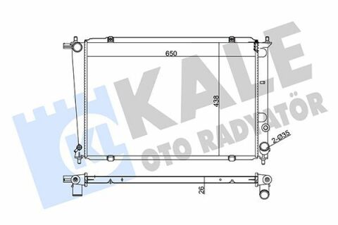 KALE HYUNDAI Радиатор охлажденя H-1 2.4/2.5TD 97-