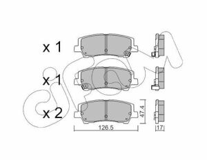 Комплект тормозных колодок, дисковый тормоз