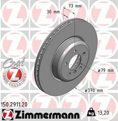 Диск тормозной (передний) BMW 3 (F30/F80)/4 (F32/F82) 11-18 (370x30)