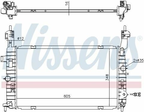 Радиатор OP MERIVA A(03-)1.6 и 16V(+)[OE 1300497]