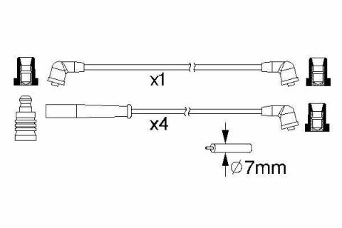 Комплект ВВ проводов MITSUBISHI Lancer