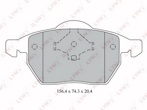Комплект гальмівних накладок, дискове гальмо