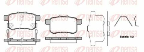 HONDA Колодки гальмівні задн. Accord 08-,Civic 12-