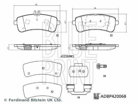 Тормозные колодки MB C205