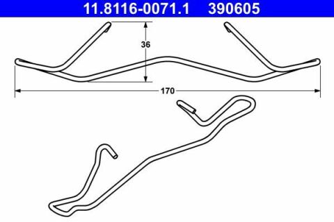 Планка супорта (переднього) притискна (к-кт) VW Caddy III 1.2-2.0TDI 04-15 (Teves)