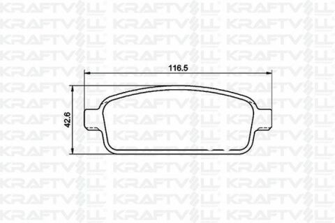 KRAFTVOLL OPEL Гальмівна колодка задн. Astra J, Mokka, Zafira, Chevrolet Cruze 09-