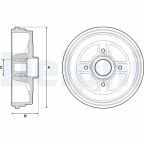 Барабан гальмівний з підшипн.Clio III 05- Барабан гальмівний з підшипн.Clio III 05-