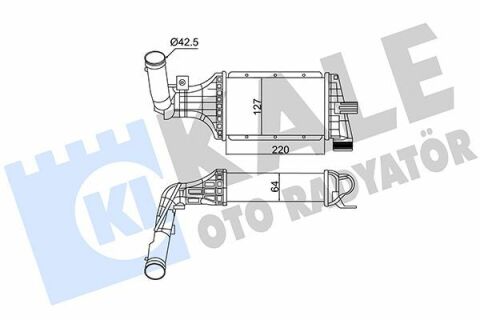 Інтеркулер KALE OPEL Astra G, Zafira A 2.0/2.2DTI