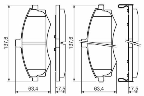 Колодки гальмівні (передні) Hyundai Elantra 00-06/Matrix 01-10/Kia Cerato 04-09