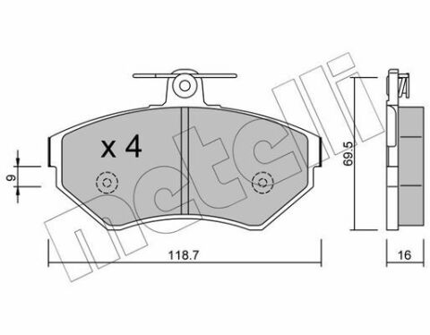 Колодки гальмівні (передні) Seat Cordoba/Ibiza/VW Caddy/Golf/Polo 91-04