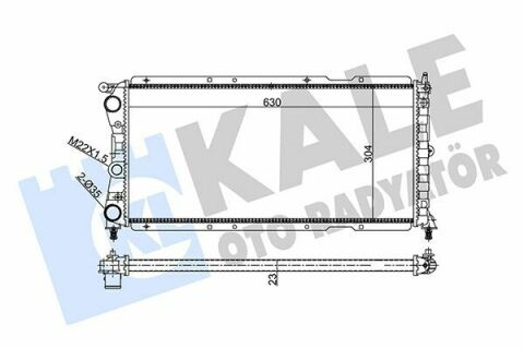 KALE FIAT Радіатор охолодження Punto 1.7D/TD 94-