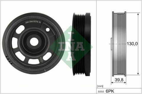 Шків колінвалу Skoda Fabia/Rapid/VW Polo 1.0 TSI 14-