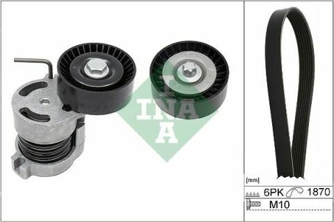 Комплект ременя генератора BMW 1 (E87/E88)/3 (E46/E90)/5 (E60) 1.6-2.0 01-10, N46B20, (6PK1870)