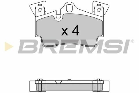 Гальмівні колодки зад. Audi Q7 (4L) 06-15/VW Touareg 06-10 (Brembo) (112,2x73,2x16,5)