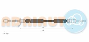 Трос ручного тормоза задний левый GRAND VOYAGER 01-08 CHRYSLER