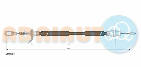 Трос ручного гальма задній лівий GRAND VOYAGER 01-08 CHRYSLER