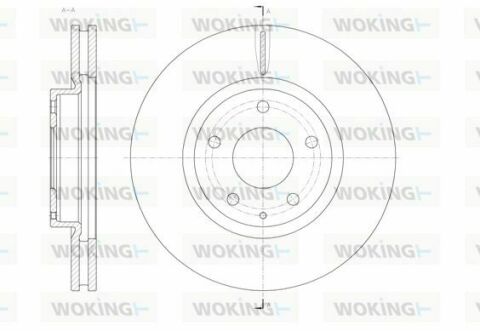 Тормозной диск пер.Mazda 6/CX-5 2.0-2.5 12-17 (297x28)