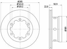 Тормозной диск задний  Sprinter/LT 95-06 (спарка)