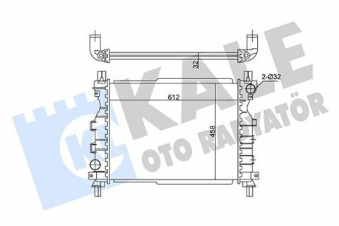 KALE LANDROVER Радиатор охлаждения Freelander 1.8/2.5 98-