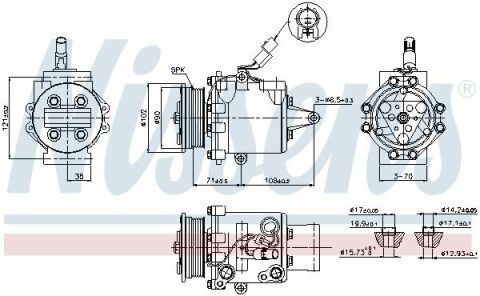 Компрессор MT COLT(04-)1.1 MPI(+)[OE 7813A138]