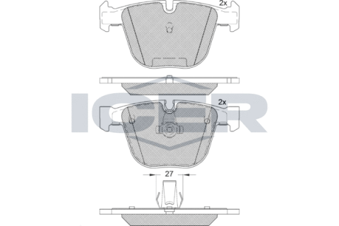 Колодки гальмівні (задні) BMW 5 (F07) 09-/7 (F01-F04) 08-15/X5 (E70/F15/F85)/X6 (E71/E72/F16) 06-