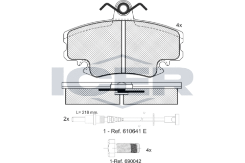 Колодки гальмівні (передні) Renault Megane 96-03/Clio 90-/Logan/Dacia Sandero 08- (+датчики)