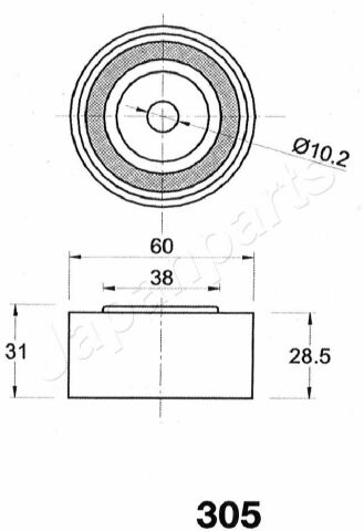 JAPANPARTS MAZDA Натяжитель ремня 626 2.0/2.2 87-