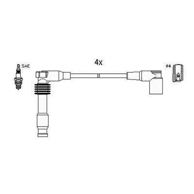 Провода зажигания Opel Vectra A/B 92-03 (к-кт)