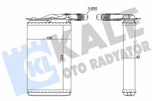 KALE RENAULT Радиатор отопления Kangoo,Nissan Kubistar 97-