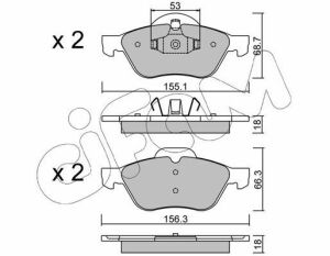 Колодки гальмівні передні Laguna II, III, Megane II, Scenic II 1.5dCi/2.0 16V 01- RENAULT