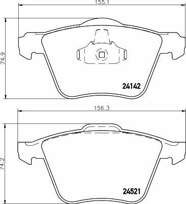 Тормозные колодки перед. Ford Mondeo 07-15/Volvo S80 06-(ATE) Тормозные колодки перед. Ford Mondeo 07-15/Volvo S80 06-(ATE)