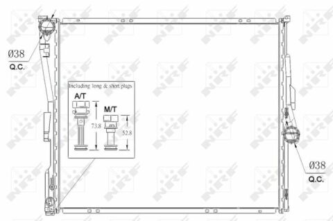 Радиатор охлаждения BMW X3 (E83) 2.0-3.0 04-11 (N46/M47/M54/N52/M57)