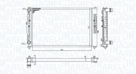 VW радіатор Passat 96-, AUDI A4 1.6-1.8 20V-1.9 DI/TD