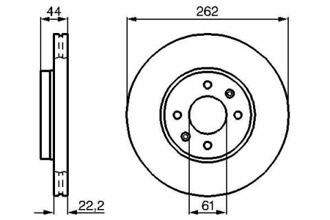 Диск тормозной передний Laguna 1.8I-2.0I,2.2D 95- RENAULT