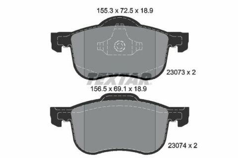 Колодки гальмівні (передні) Volvo S60/S80 2.0/2.4 D/T 98-10 (Teves) Q+