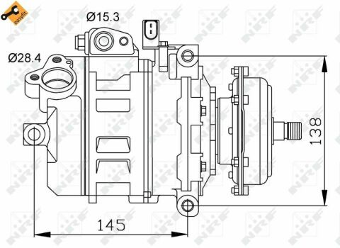 Компрессор кондиционера VW T5 2.5TDI 03-09