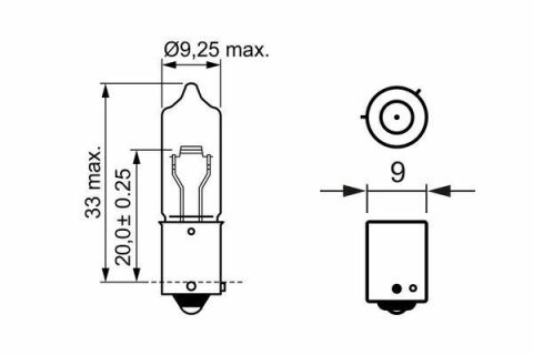 Автолампа H21W 12V 21W BAY9S Pure Light